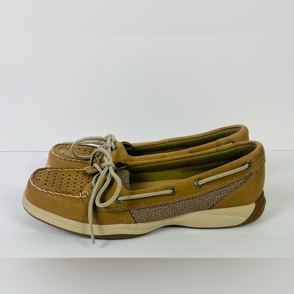 Sperrys Womens Boat Angelfish Leather  Diamond Eyelet Loafer New No Box Size 7. - Picture 10 of 11